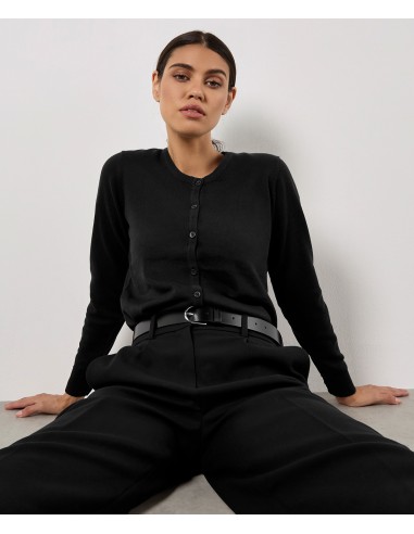 KUS-KK355-Cardigan col rond à manches longues Arundel Femme